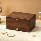 Black Walnut Jewelry Box Organizer With Drawer And Removable Tray  Handcrafted