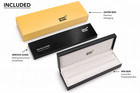 Montblanc Luxury Ballpoint Pen Black Textured Silver Trim Executive Gift Box