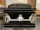 Beautiful Black silver Pinstripe 20ga Gasket Casket