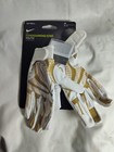 Nike Hyper Diamond Edge Youth Softball Batting Gloves - Gold   White - Medium
