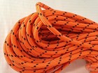 Double Braid Polyester 1 2 x 150 Feet Arborist Rigging Tree Rope Orange black