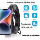 Plug play Borescope Endoscope Inspection Camera For Iphone 15 14 13 12 X Android