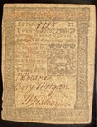 1773 Pennsylvania American Revolution Colonial Continental Note Currency  Pmg 40