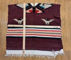 Vintage Native American Chimayo Shawl Poncho Southwestern Thunderbird B38