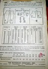  vtg 1940s Mens Slacks Pants Sewing Pattern Medium Waist 34