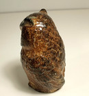 Owl Mini-figurine Great Horned Owl  Vintage 3 5  T