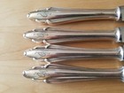 4 Antique Vintage Collectible Knives 10  Gowe Silver Plate -inox  Mono