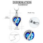 Crystal Heart Cremation Urn Necklaces For Ashes Engraved Ashes Keepsake Jewelry