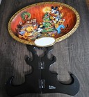 Walt Disney Collectibles  christmas At Home   255 Plate-rare 12x8 Plate W stand