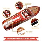21  Red Riva Model Ship Italia Wooden Speed Boat Scale 1 16 Christnas Gift