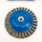 Walter 13h714 Wire Wheel Brush 7  X 5 8 -11 Carbon Steel Saucer Cup Knot-twisted