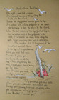 Completed Footprints In The Sand Cross Stitch Seagulls Finished 13x 18  Linen