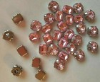Craftbuddyus 50pcs Baby Pink Mixed Shape Silver Set sewon Acrylic Crystal Montee