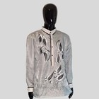 Monochromatic Hand-painted Barong Tagalog   Jusi Organza Filipino Formal Wear