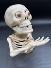 Cast Iron Skeleton Skull Mechanical Coin Bank Eats Coins