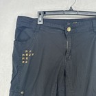 Vintage Southpole Shorts Juniors 15 Black Studded Bermuda Beach Gorpcore Y2k