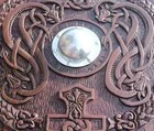 24   Medieval Wooden Norse Carving Round Viking Shield Celtic Ornament Battle