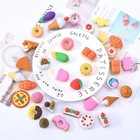 72 Pcs Assorted Food Pencil Erasers Toy Set  Cake Dessert Fruit Puzzle Eraser   
