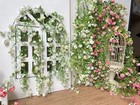8pc 1 12 Scale Dollhouse Accessories Miniatures Handmade Paper Flowers Garden