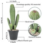 Artificial Cactus Fake Cacti 16  Faux Potted Cactus Plants For Home Office De   