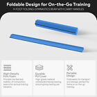 Balancefrom 9  Folding Balance Gymnastics Floor Beam W handles  Blue  open Box 