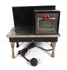 Vintage 1930s Child s Metal Toy Stove Oven Metal Ware Corp Sales Sample Untested