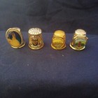 Set Of 12 Porcelin Metal Wood Space Shuttle Michigan Canada Vermont Etc Thimbles