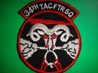 Us Air Force 34th Tactical Fighter Squadron Patch From Vietnam War Era