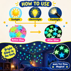 100pcs Glow In The Dark Stars For Ceiling Luminous Wall Stickers Kids Room Decor