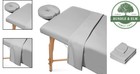 Comfortable Massage Table Sheets In Light Gray With Elastic Fitted Design