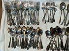 130 Pc Vintage Silverplate Flatware Lot Ornate Forks Spoons Knives Crafts L2