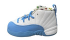 Jordan Retro 12 White university Blue Emoji Infant toddler Size 8 Dq4367-114 New