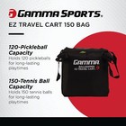 Gamma Sports Ez Travel Cart Pro Ball Hopper With Premium Carry Case Holds 120   