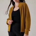 Athleta En Route Full Zip Sweater Cardigan Merino Wool Xxs Warm Yellow