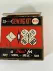 Vintage 1960 s 25-in-1 Sewing Travel Kit Vinyl Cover W original Box