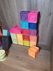 B  Toys Soft Squeeze Baby Blocks 48 Building Toddlers Educational 1-10 Abc  