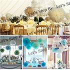 15x Tissue Paper Pom Pom Lanterns Pompoms Birthday Wedding Party Diy Home Decor