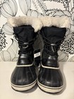 Nwt Sorel Kids Yoot Pac Nylon Waterproof Boot Black Size 5 Youth
