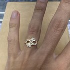 14k Gold Infinity Ring With Cz Stones For Female