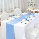 6 Pcs Pale Blue Satin Table Runner Wedding Party Banquet Decor 12x72 Inch