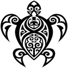 Turtle Tribal Vinyl Decal window laptop car truck boat beach ipad funny
