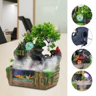 Indoor Waterfall Fountain Rockery Water Sound Desktop Fountain W led Light Usa