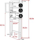 Bathroom 67  Storage Cabinet Organizer With Shelves And Doors