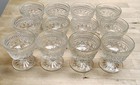 Set Of 12 Vintage Anchor Hocking Wexford Clear Glass Dessert Cups Sherbet Dishes