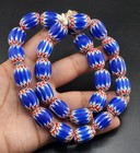 Vintage Venetian Chevron Trade Beads 17mm Beautiful String