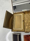 Vtg Mother Of Pearl Minaudiere Compact Wristlet Case Purse Mirror Lipstick Comb