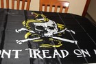 Flag With The Famous Phrase Don t Tread On Me Skull Of A Pirate