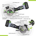 Workpro 20v Cordless Mini Circular Saw 3 Blades 4500rpm 4-1 2  Compact 4 0ah Usa