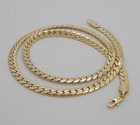 Mens Miami Cuban Link Chain 6mm 20  22  24  26  30  14k Gold Plated Necklace