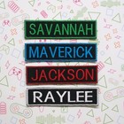  love It   Custom Embroidered Name Tag 4in X 1in Size